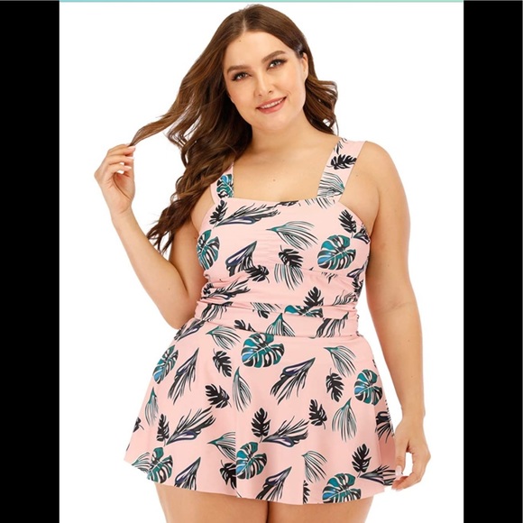 ESPRLIA Other - ESPRLIA Floral Print Halter Swimwear One Piece Pin up Tankini Swimwear 5x